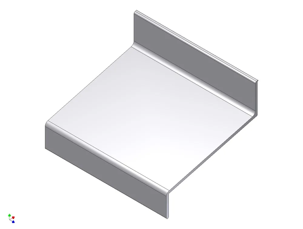 WATERSLAG ALUMINIUM BRUTE 60MM LENGTE: 6 METER